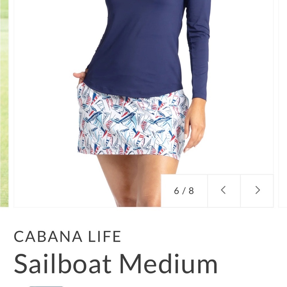 Cabana Life Blue and White Swim Coverup “Large”